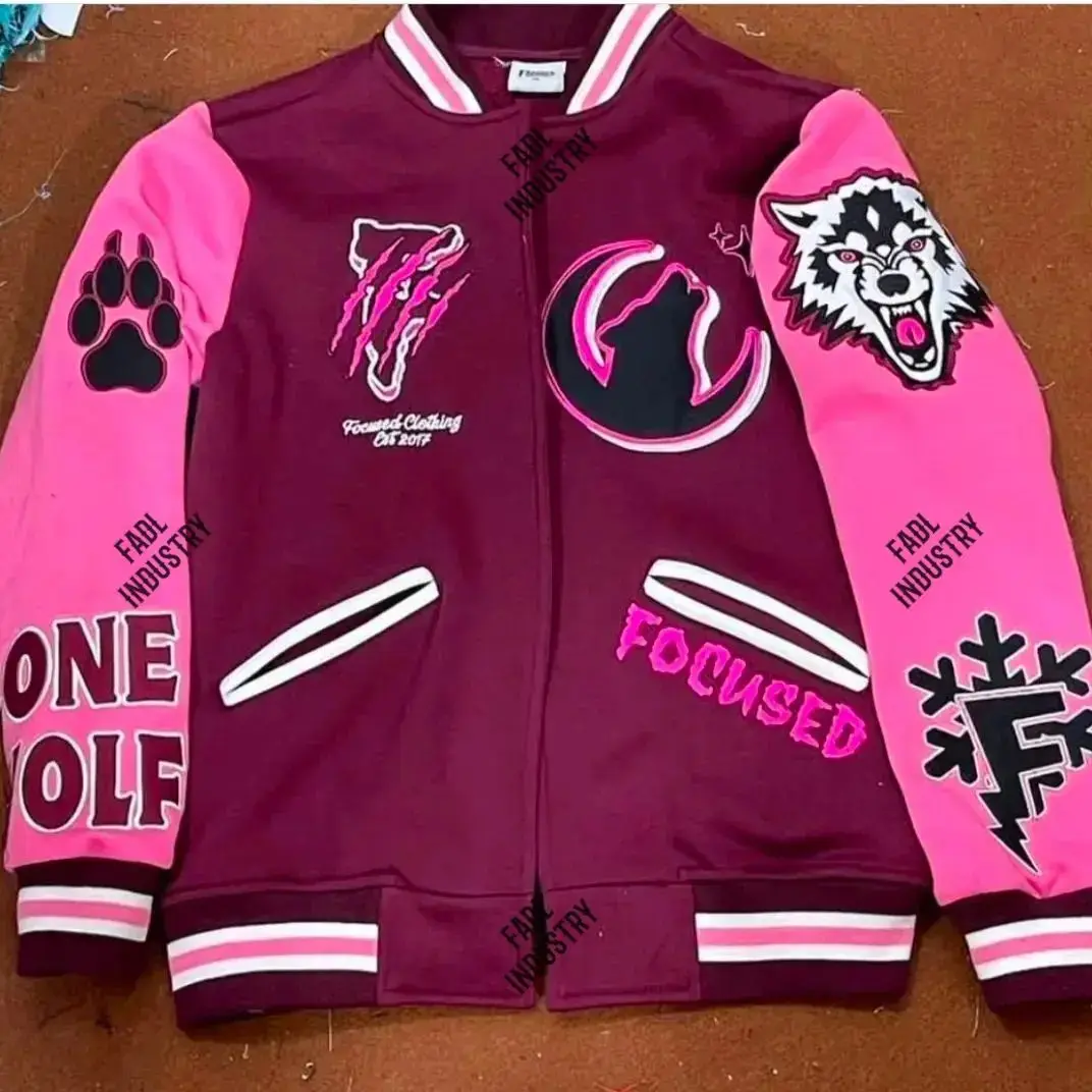 DCY Manufacturers For Customs Clothes Embroidery Varsity Jacket,White Leather Jacket Men,Custom Baseball Jacket