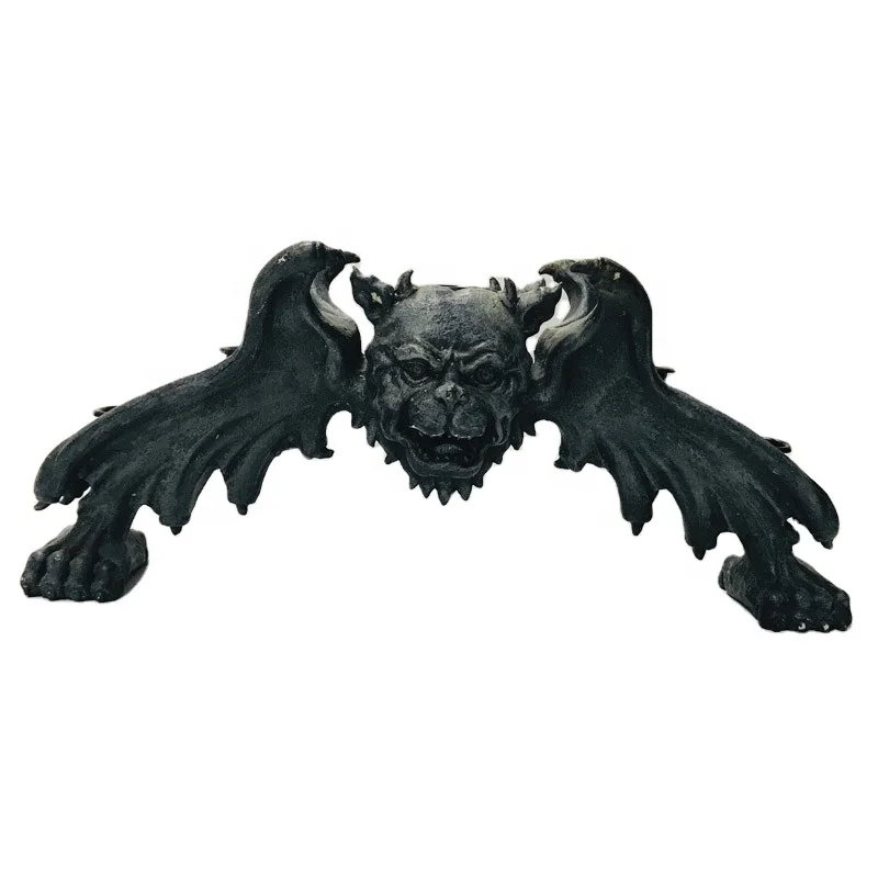 polyresin monster Horror sculpture wholesale Devil Horned Gargoyle Statue table decoration candle holder