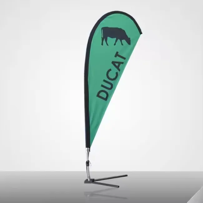 Custom Shape Outdoor Beach Feather Flag Colors Size and Logo Flag Promotional Flying Flags