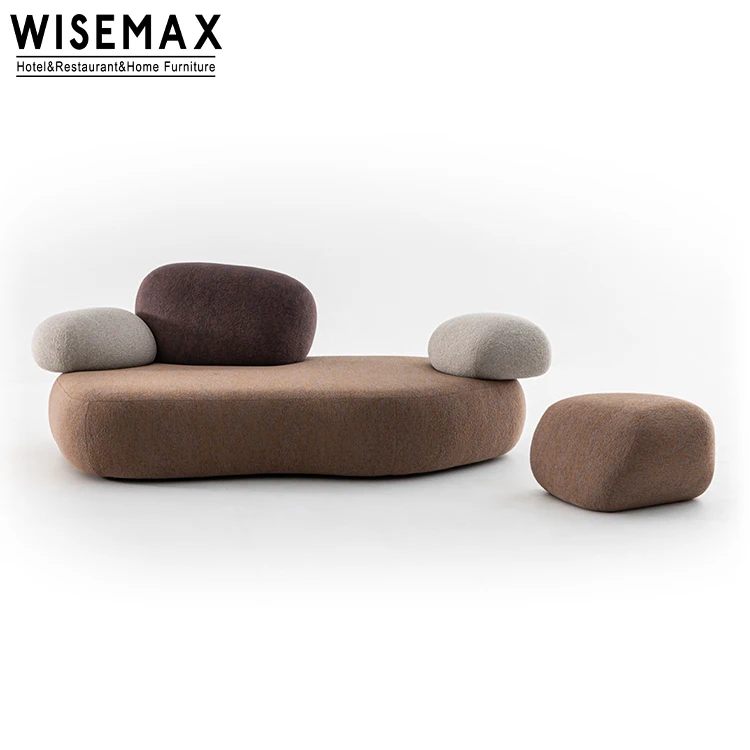 Мебель WISEMAX новый дизайн диван для вестибюля отеля уникальная форма каменная секция гостиной комнаты ожидания тканевый на заказ