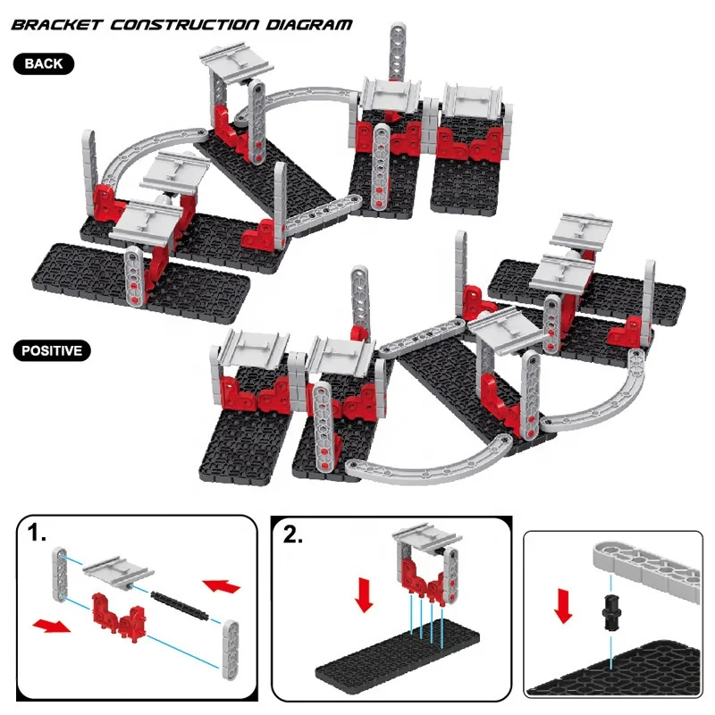 High-speed pull back racing car track 360 degree DIY assembly circle car racing track