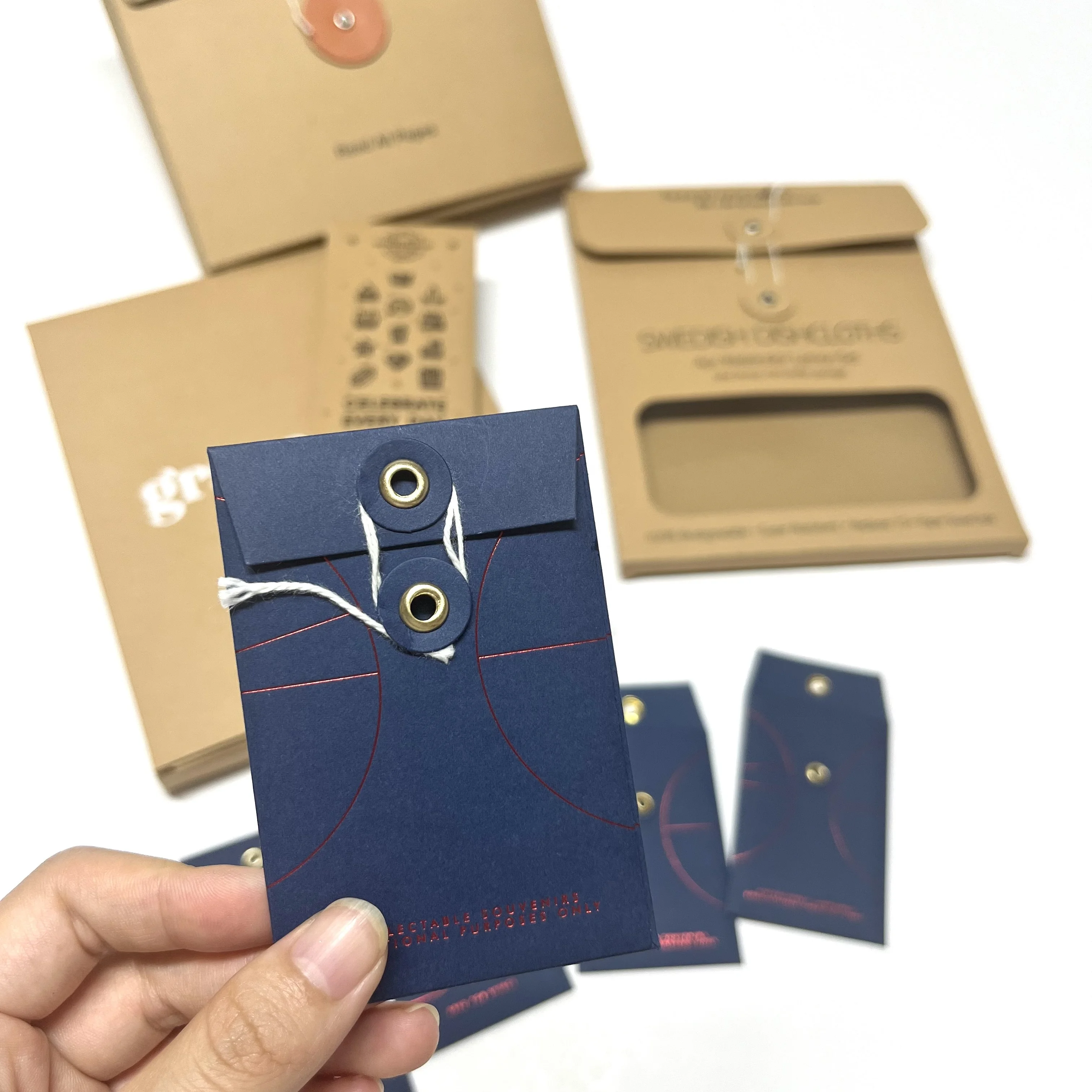 Wholesale cheap custom LOGO string document envelope string tie envelope letter with string tie