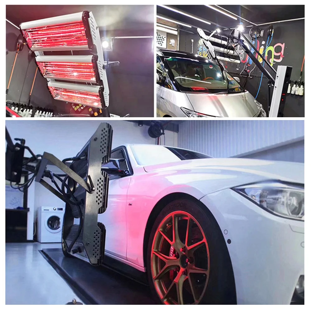 Нагревательная лампа из углеродного волокна с вилкой Стандарта Великобритании оборудование для обслуживания автомобиля ИК-лампа инфракрасная нагревательная