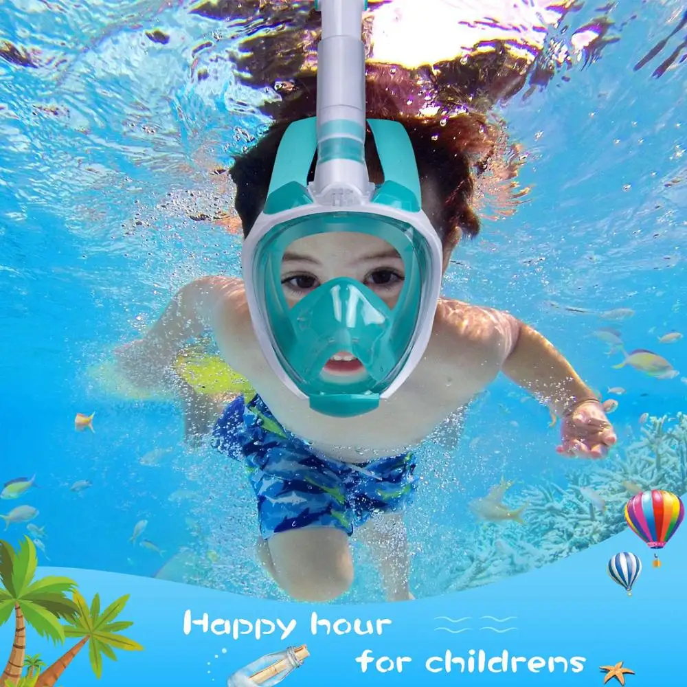 2023 Full Face Hot Sell Diving Mask Snorkel Mask Full Face For Kid