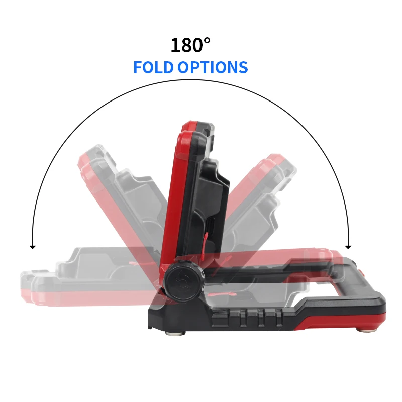 Hybrid LED Work Flood Light Compatible for Milwaukee 18v Battery Cordless 3000LM Working lamp 20V Makita tools with AC charger