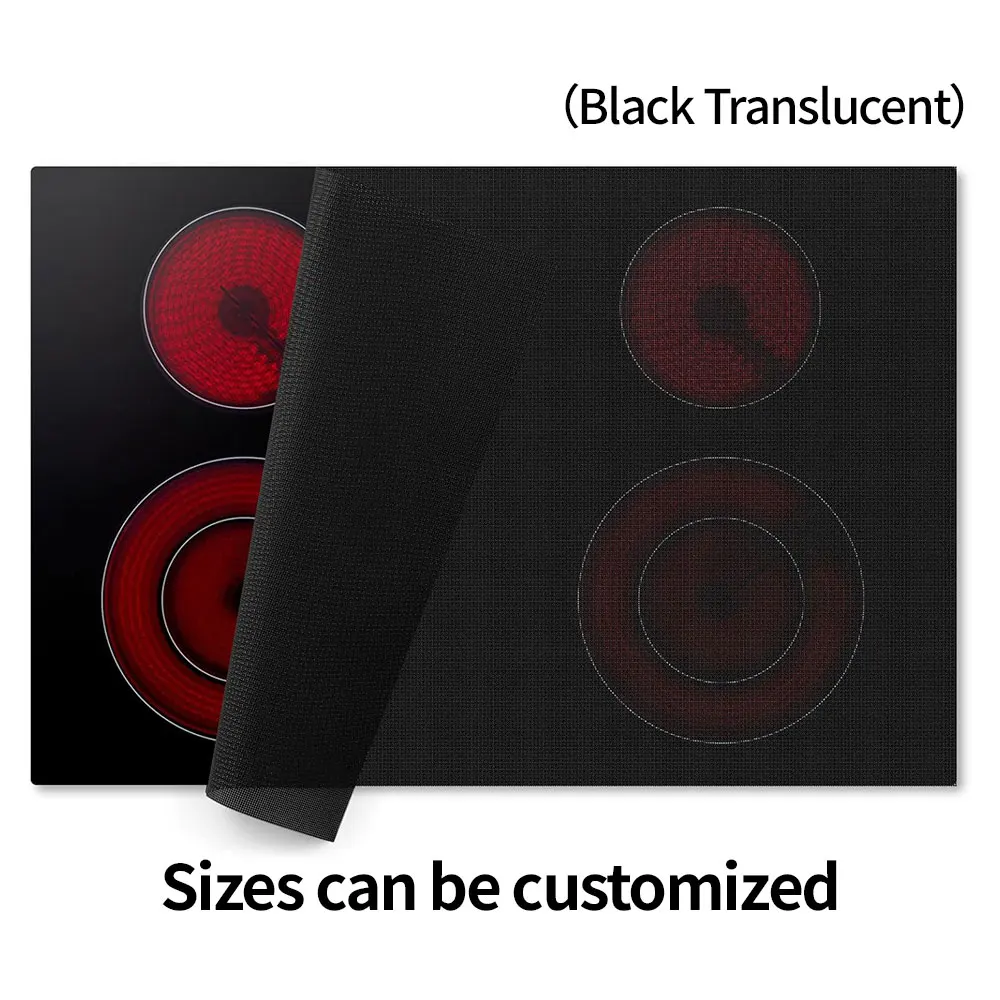 Heat resisting Large Induction Cooktop Protector Mat 20.8x24inch, Translucent (Magnetic) Electric Stove Burner Covers