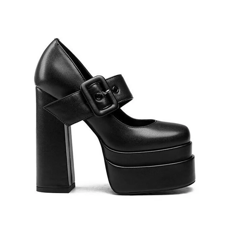 2024 custom high heels super high platform block heels ankle strap mary jane pumps dress party shoes