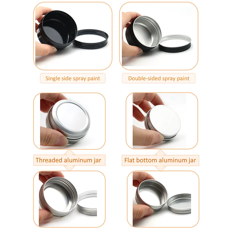 100ml 180ml Round Aluminium Tin Cans with Screw Lid Empty Metal Storage Tin Jars Cosmetic Sample Containers Travel Tin Cans