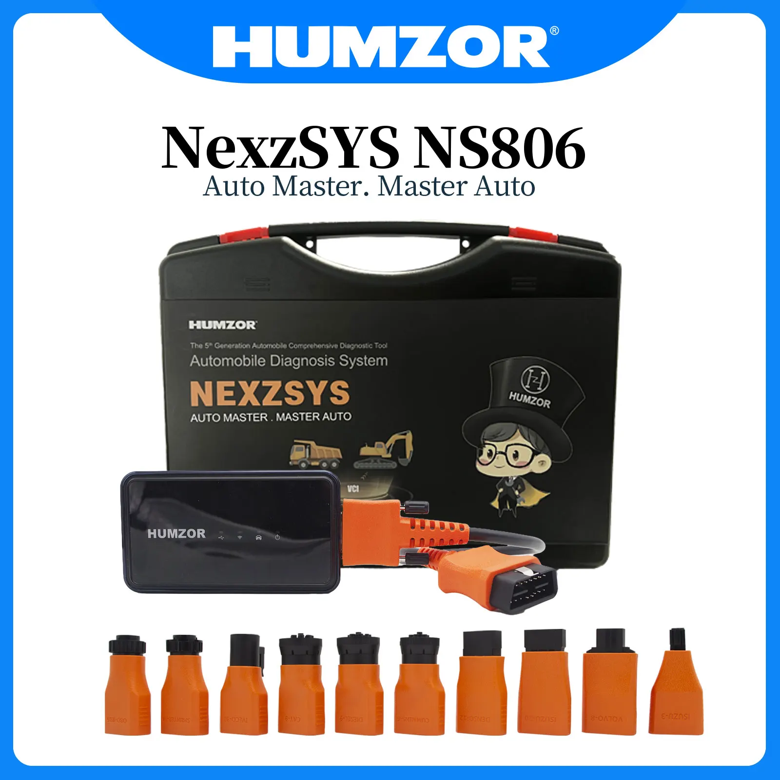 Humzor NS806 18 специальных функций для тяжелых грузовиков коммерческих автомобилей диагностический инструмент поддержка окон
