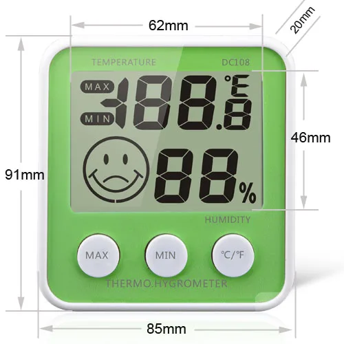 LCD Digital Indoor Multi Comfort level Hygrometer Humidity Thermometer Meter