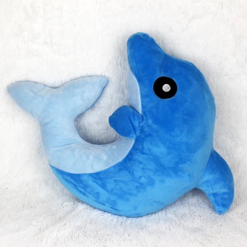 High Quality Cartoon Small Gifts Design Sleep Comfort Pillow Plush Throw Pillows Dolphin Fish Toys