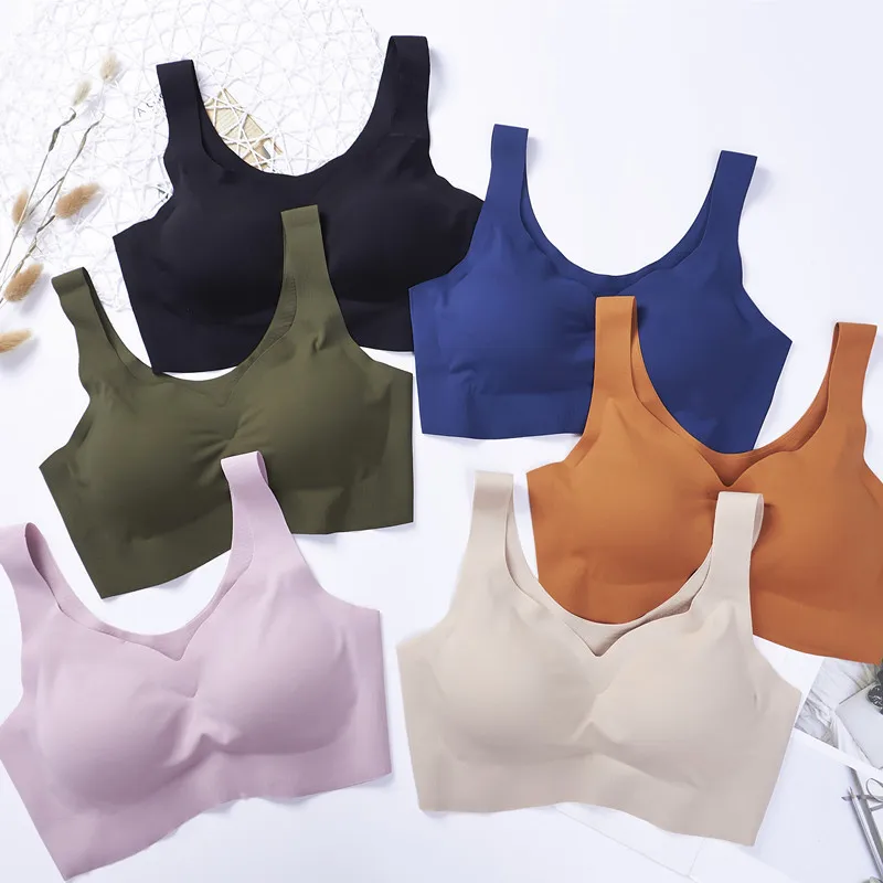 Seamless Bra cotton vest underwear wholesale cheap sports running without steel rings comfortable and breathable bra