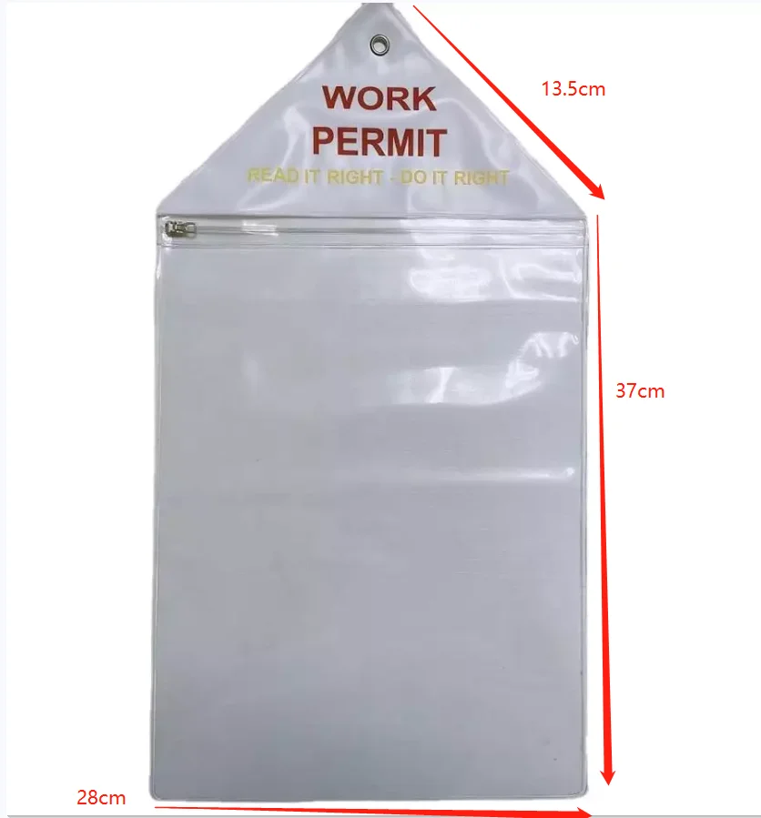 Factory PVC zip lock Permit Holder waterproof document holder