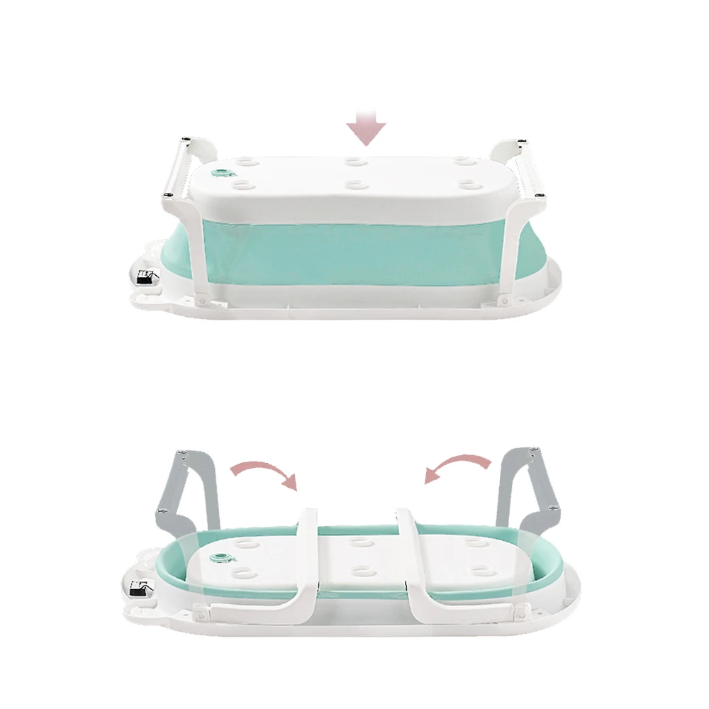 
Convenient Foldable Baby Bathtub, 2020 Hot Selling Plastic Portable Deep Baby Bathtub Washing Tub With Thermometer 