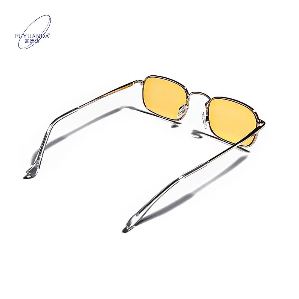 Fuyuanda Retro Narrow Square High Quality Metal Frames Sunglasses