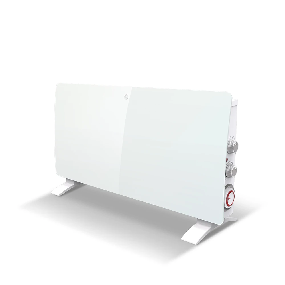 Оптовая продажа 2000W напольный или настенный Электрический конвекторный нагреватель для дома и стеклянный панельный