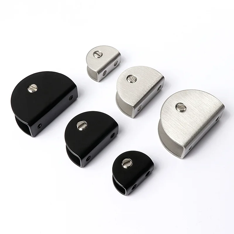 Stainless steel glass bracket Glass clamp fixing accessories Clamp laminate fixing clamp semicircular square glass bracket