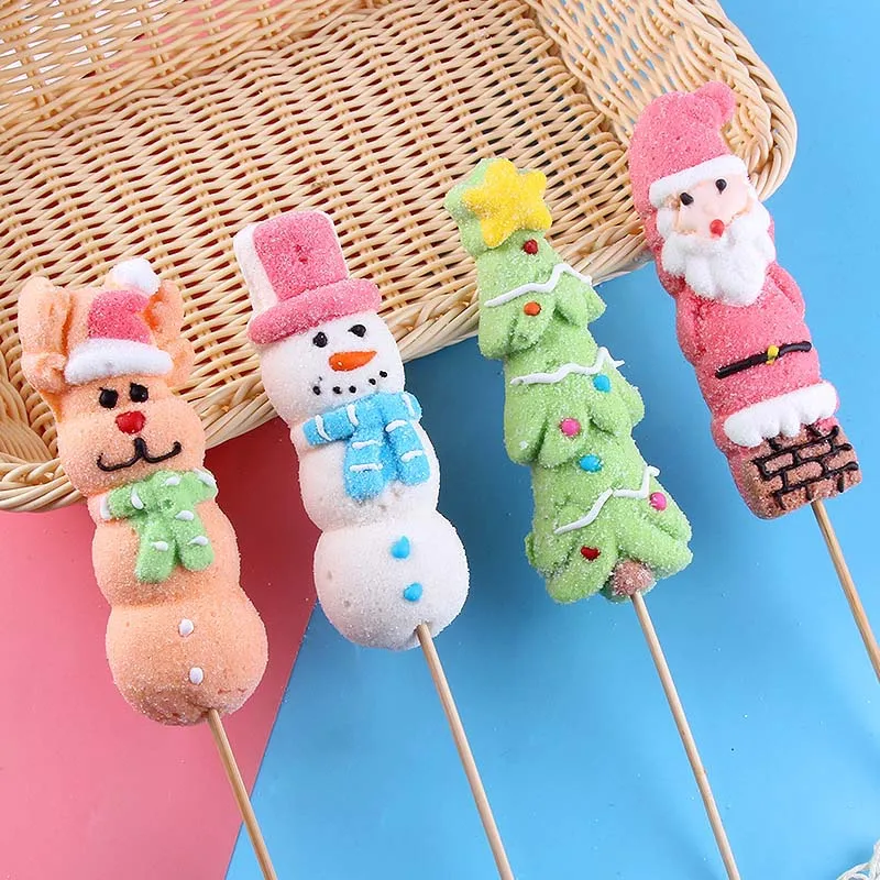 Competitive Price Hot Sale Individual Package 3D Christmas Cartoon Shape Fruity Soft Sweets Gummy Candy