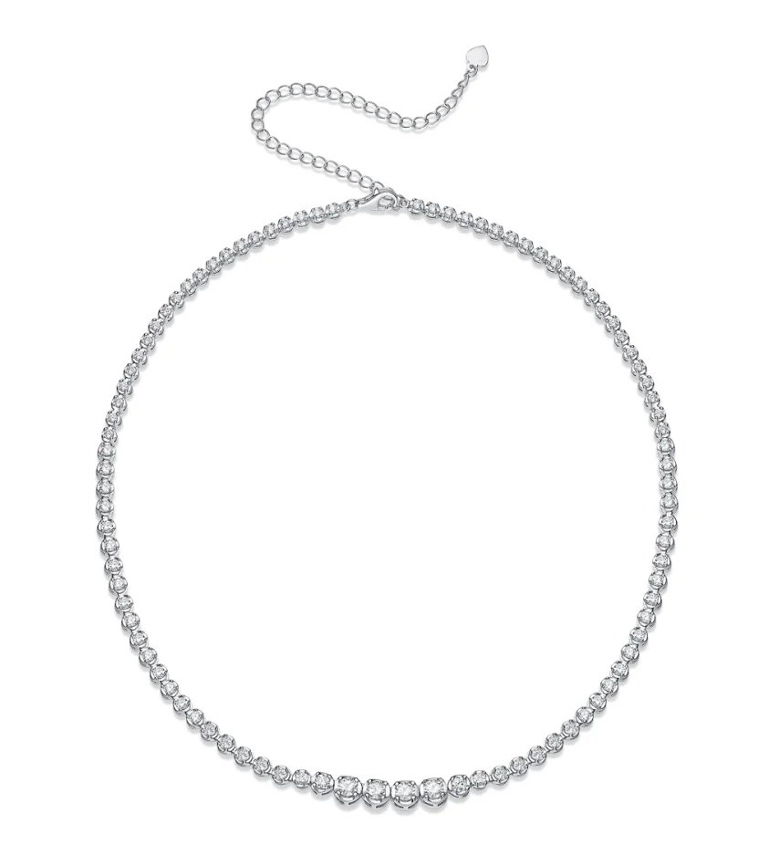 Gold Jewelry Real 14k Gold VVS Moissanite Diamond Necklace