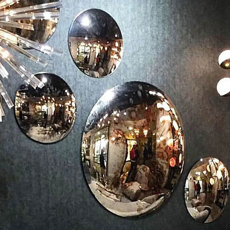 Decorative small acrylic convex mirrors