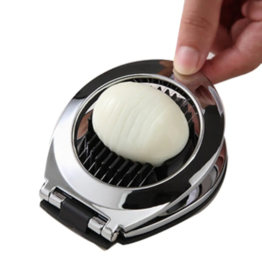Multi Function Stainless Steel Egg Slicer Hard Boiled Eggs Dishwasher Safe Heavy Duty Egg Cutter Kitchen Helper