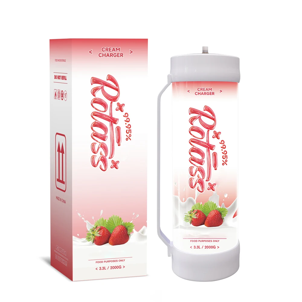 Rotass 2000g cream charger 3.3L whipping cylinder whipped cream charger with US EU delivery