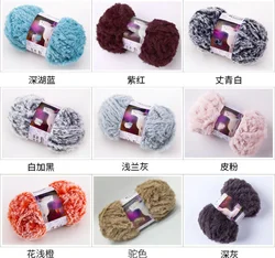 100% Polyester Faux Mink Fur Hand Knitted Yarn Delicate Soft Non-itchness Warm Carpet Yarn For DIY Crocheted Blanket Rug Shawl
