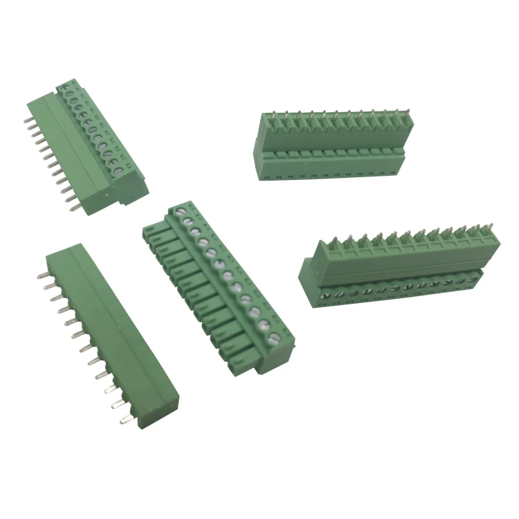 Клеммная колодка pcb, 12 полюсов, 12 каналов, 3,81 мм, штекер и гнездо