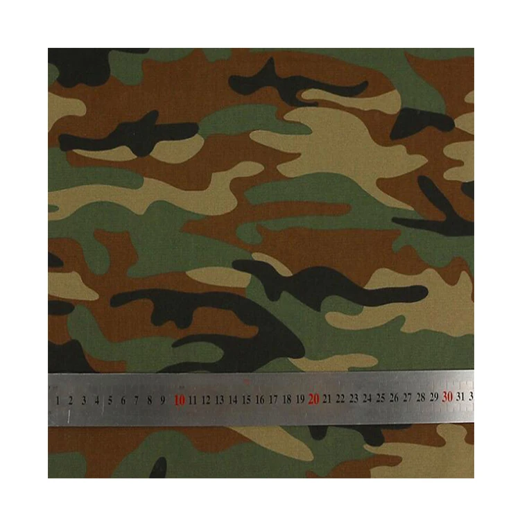 TC 65/35 Rip Stop Plain & Twill Dyed Camouflage Fabric for Uniform