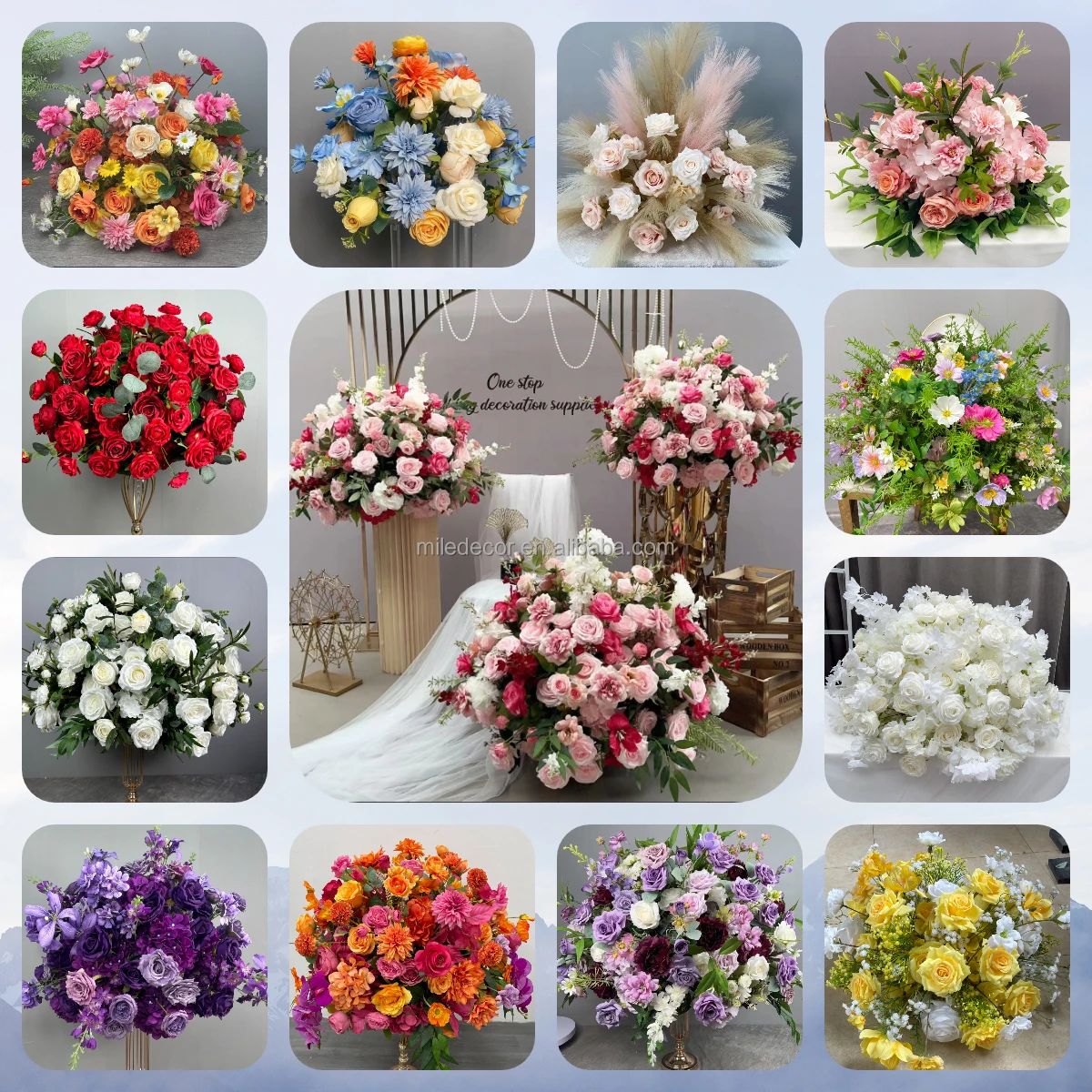 Wedding Reception 80cm Table Decor Green Leaf Wedding Centerpieces Custom Greenery Flower Ball