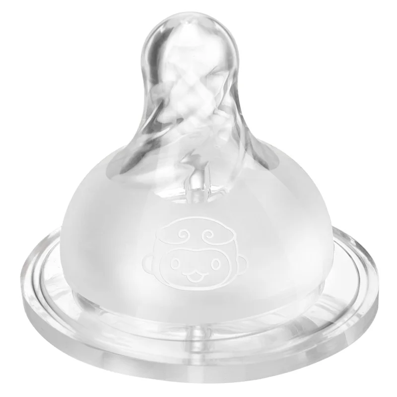 OEM/ODM Latex-free and Bpa free Natural wide neck wide mouth Fast Flow Anti-Colic  baby bottle nipple,1Pack