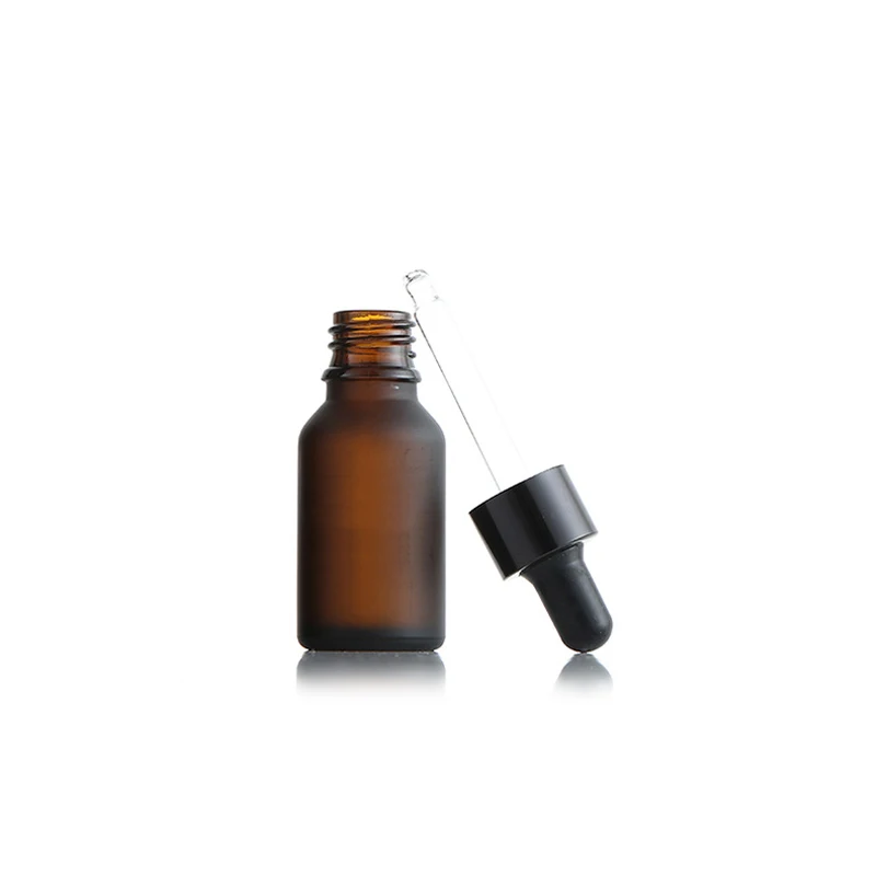 Frosted Glass Serum Bottle with a Dropper Amber Essential Oil 10 ml Pipette Cosmetic Packaging Thick Bottom 30ml Dropper Bottle