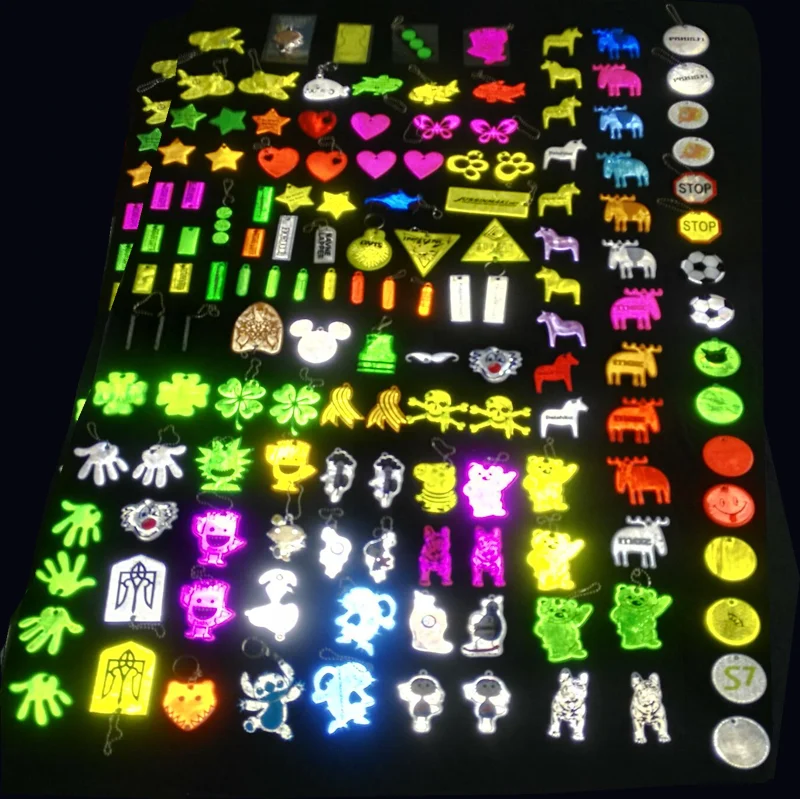 night bike bicycle road riding cycling high visible safety creative accessories hi viz reflective warning triangle tag pendant