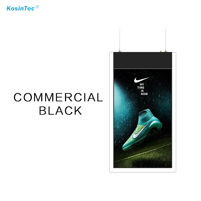 Shop Retail 55 65 Inch Indoor High Brightness Ceiling Hanging Advertising Double Side Digital Signage Window Lcd Screen Display