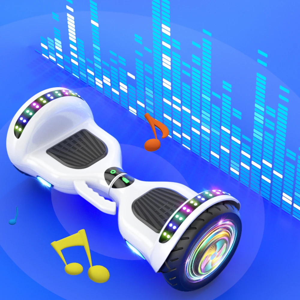 ZT 6.5 Inch Smart Self Balancing Adult Children Balance Scooter Led Lights Hover Board With BT