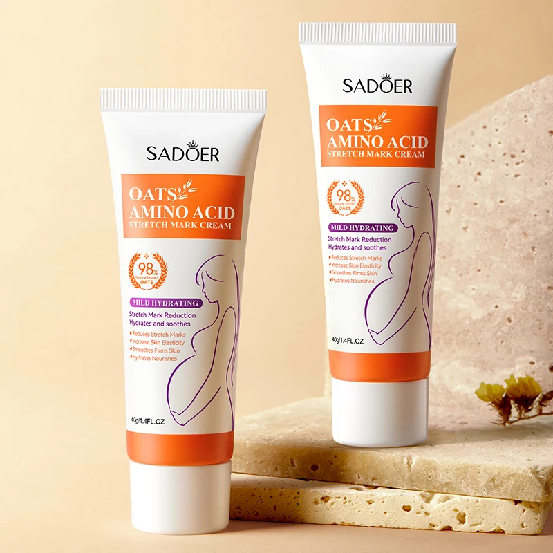 SADOER Private Label Oats Stretch Mark Cream For Pregnancy Repair Scar Slack Line Abdomen Stretch Marks Cream