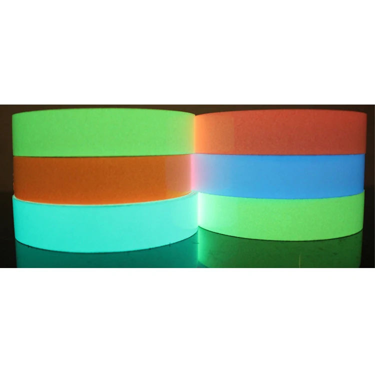PET Self-adhesive Luminous Fluorescent  Self-adhesive Night Vision Glow In Dark Safety Warning Security Stage Decoration Tapes