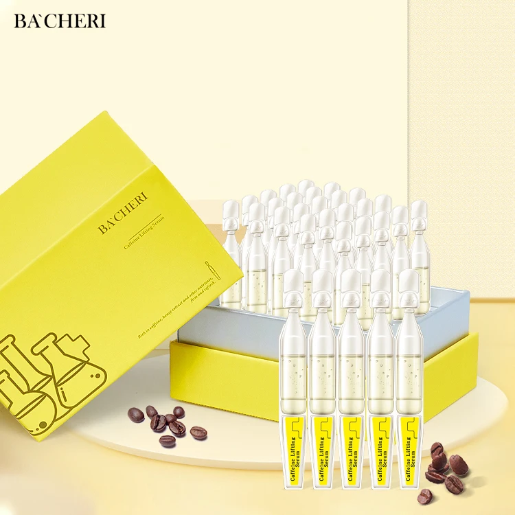 Private Label Skincare Natural Organic Caffeine Lifting Anti Wrinkle Moisturizing Skin Repair Ampoule Face Serum