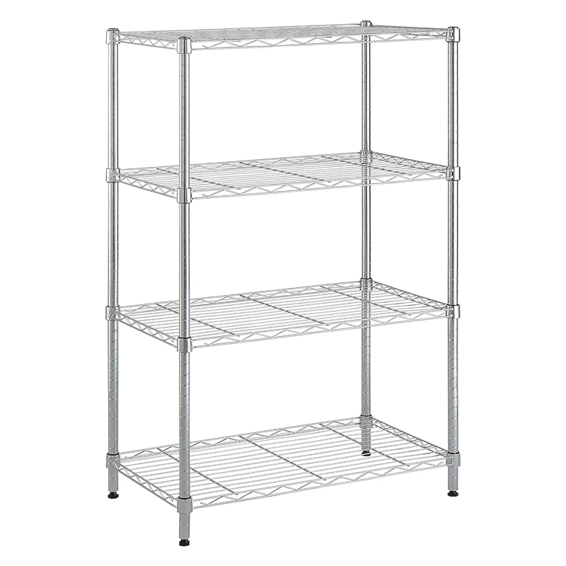 4 Layers Chrome Steel Wire Shelves Heavy Duty Chrome Wire Shelf