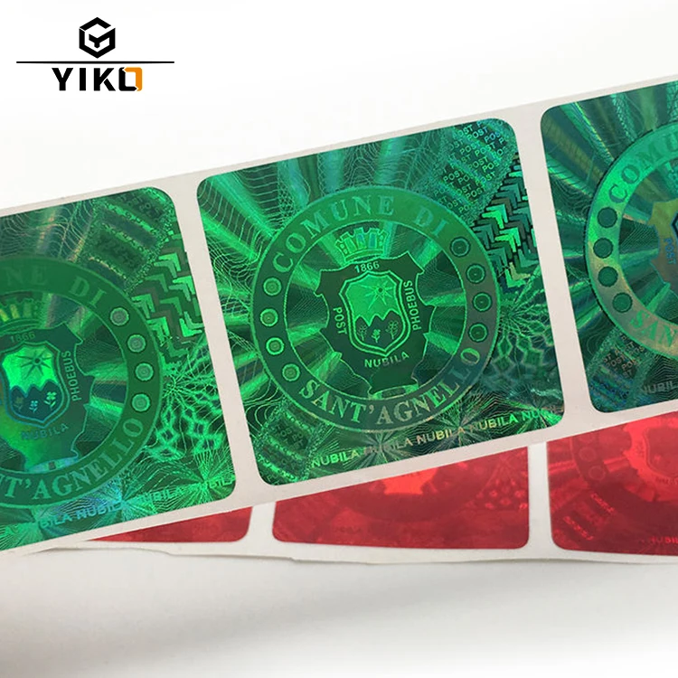 Free Design Custom Authentic Anti-fake Hologram Stickers Label High Quality Printing on Vinyl and PET High Security Features
