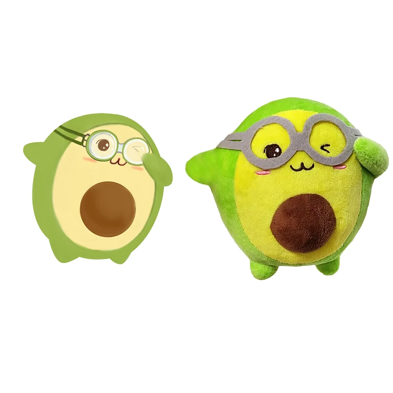 Popular Cute Custom Soft Mini Fruit Plush Stuffed Avocado Toys