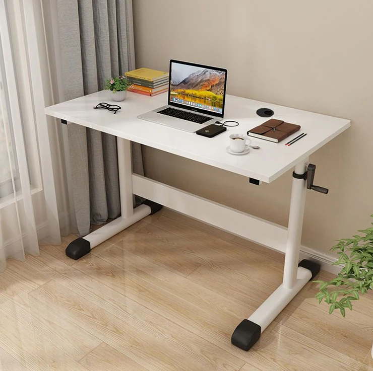 wooden stand workbench table homemade diy modern computer desk office computer working manual height adjustable desk for home