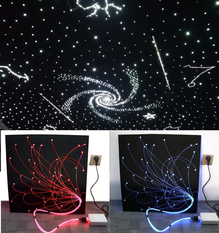 16W RGBW Twinkle Starry Sky Car Roof Star Ceiling Light kit Music control bluetooth app Led fiber optic light
