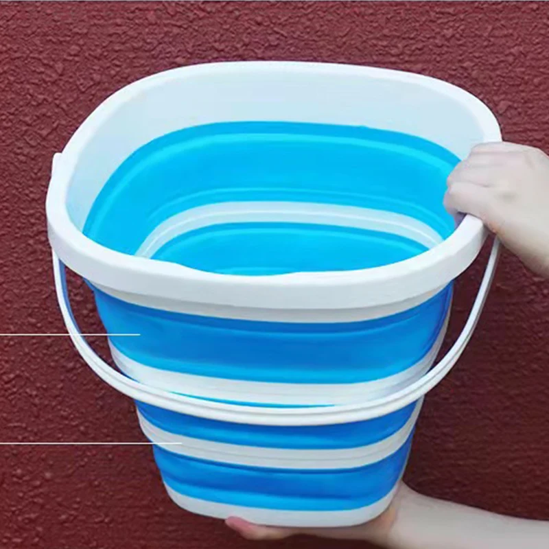 Hot Sell Folding Plastic Water Storage Box Household Silicone Foldable Water Buckets