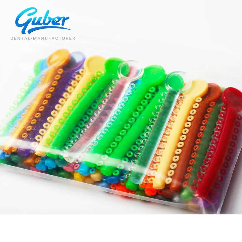 dental bracket Consumables 40 color materiales de ortodoncia ligaties elastic orthodontic ligatate elastomeric for braces