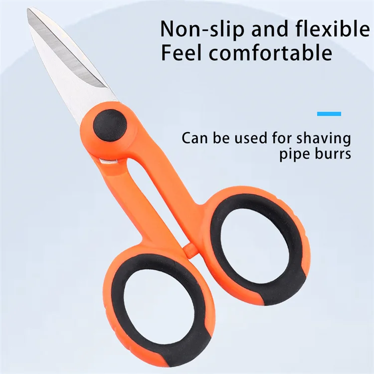 Great buy scissors optical fiber cable cutter 3CR13 stainless steel serrated edge non slip handle