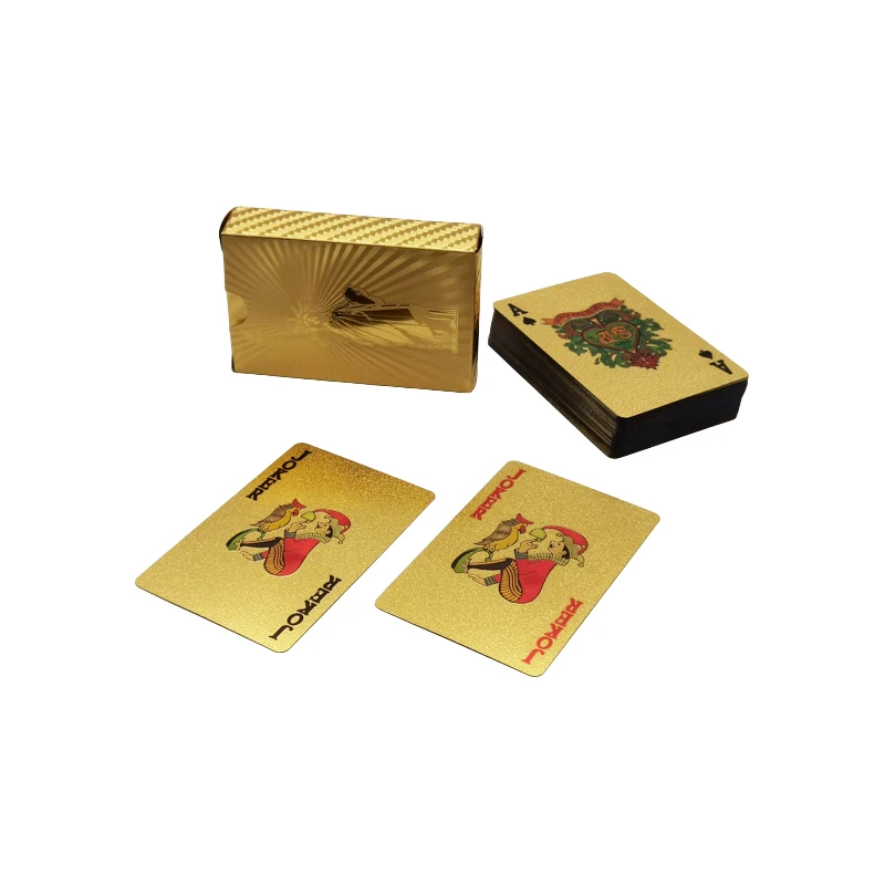 Custom Print Design Logo Playing Cards Paper Waterproof Creative Gift Gold Foil 54 Sheet