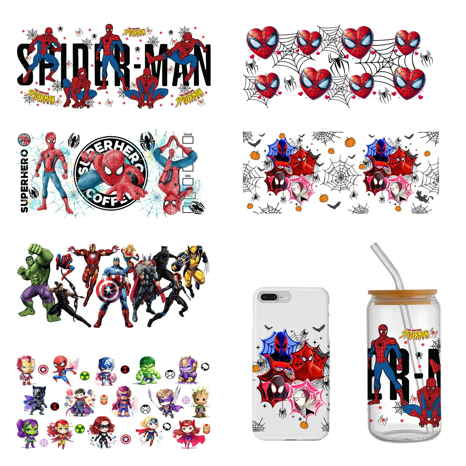 Custom waterproof uv dtf transfer for cups wraps packaging uv dtf cup wrap transfer uv dtf prints for 16oz multi-size clear cups