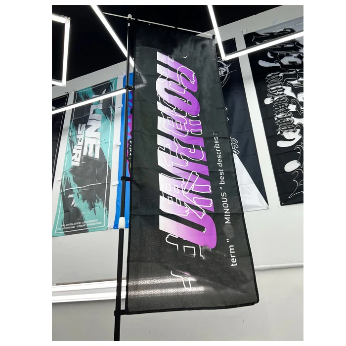 Nobori Flag With Printing Logo Full Color Cheap 100% Polyester Double Sided Car Racing Decoration Custom Japanese Nobori Flag