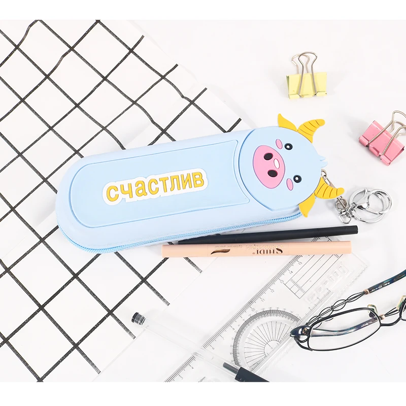  Animal Party pencil box pouch kids Cartoon image sheep school pen bag fashion stationary cases